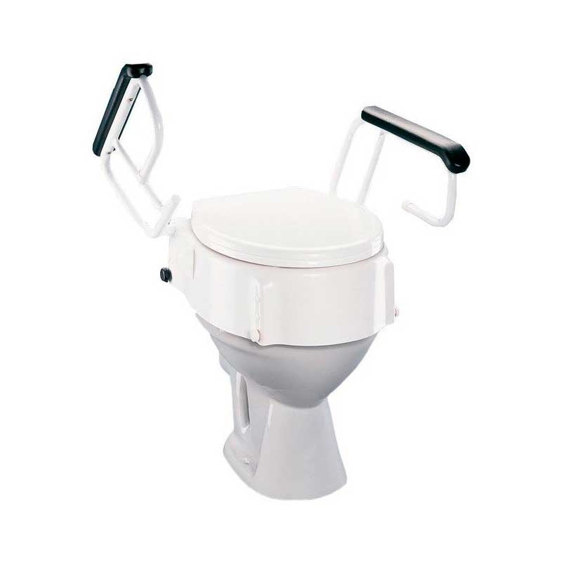 Asiento Elevador WC 5-10-15cm. con Tapa y Brazos