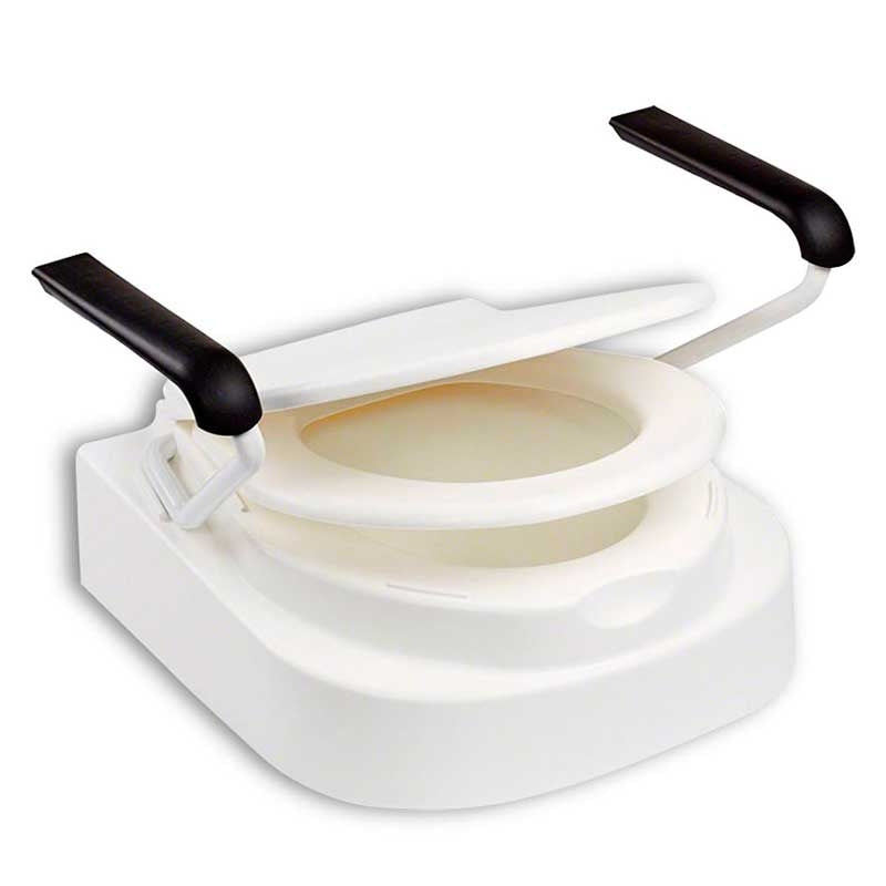 Asiento Elevador WC 8-10-13cm Tapa y Brazos — Sundo Homecare