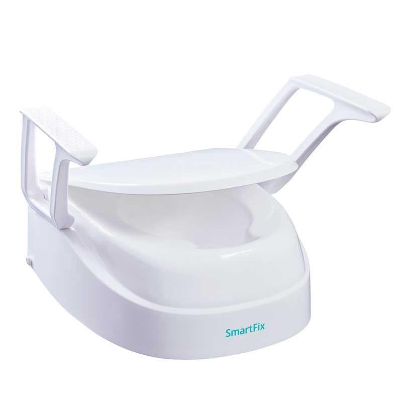 Asiento Elevador WC 8-12-15cm Smartfix Tapa y Brazos