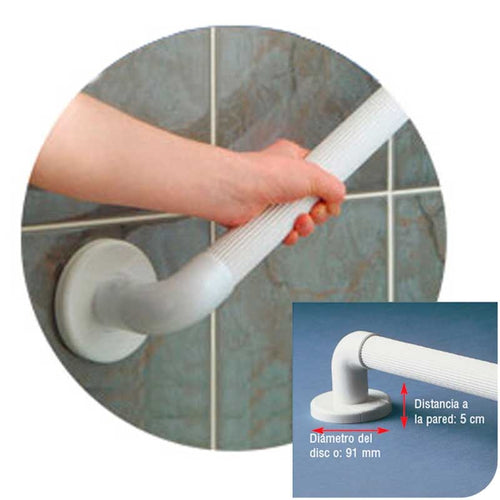 Asidero de Baño 90cm Estriado Blanco