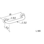 Asidero de pared de acero inoxidable