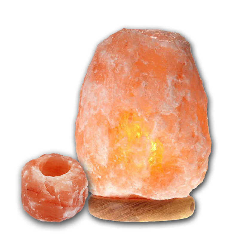 Lampara Sal Himalaya (2-3kg.) + portavelas regalo — Bienestar Senior