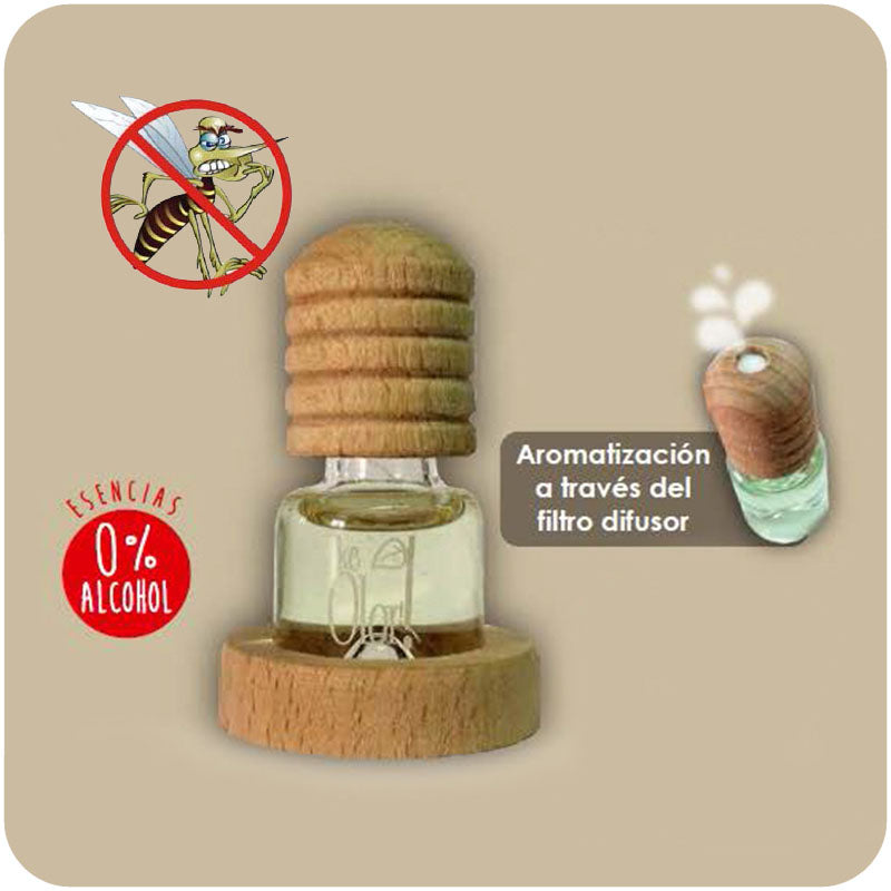 Ambientador Antimosquitos Citronella Base Madera 7ml.