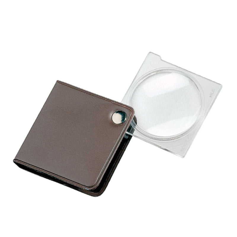 Lupa de Bolsillo Cuadrada con Funda de Piel — Bienestar Senior