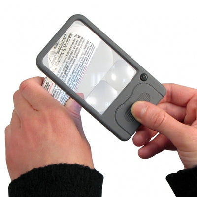 Lupa de Bolsillo Trifocal con Iluminacion Led