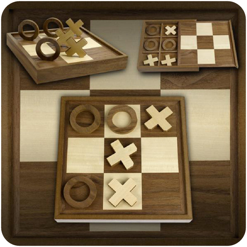 Tres en Raya Grande en Madera