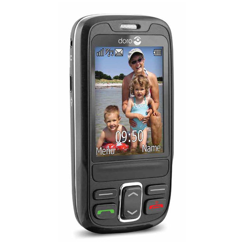 Teléfono Móvil (Doro PhoneEasy 715) 'Slider' con cámara Negro — Doro