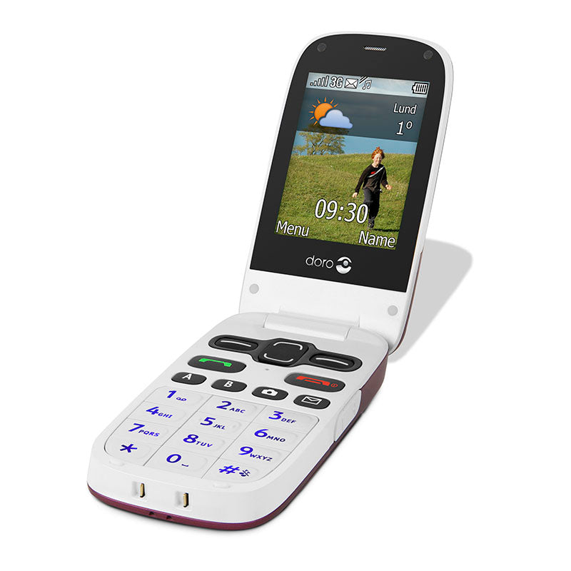 Doro PhoneEasy 622 - Teléfono Móvil con Tapa -Burgundy- — Doro
