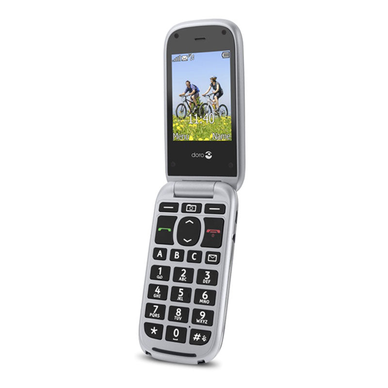 Doro PhoneEasy 613 - Teléfono Móvil Pantalla Grande -Plata-