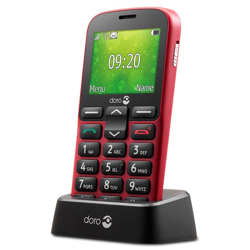 Teléfono Móvil (Doro 1380) Teclas Grandes -Rojo-
