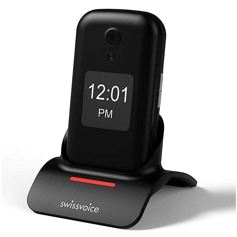 Teléfono Móvil con Tapa D28 -Negro- — SwissVoice