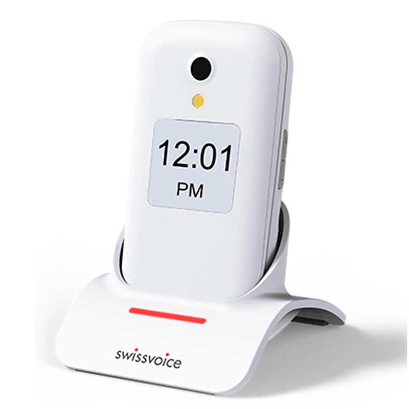 Teléfono Móvil con Tapa D28 -Blanco- — SwissVoice