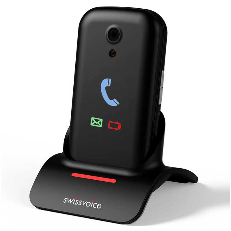 Teléfono Móvil con Tapa S28 -Negro- — SwissVoice