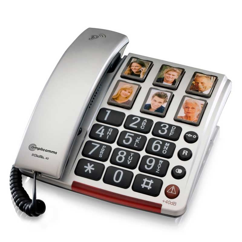 Teléfono Amplificado con Fotos BigTel 40 — Amplicomms