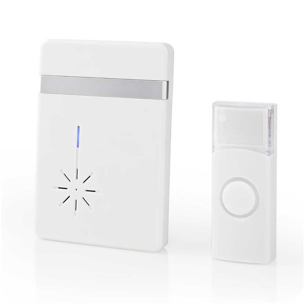 Timbre Inalámbrico Digital Extralargo Alcance - Instalación sin cables Blanco — Bienestar Senior