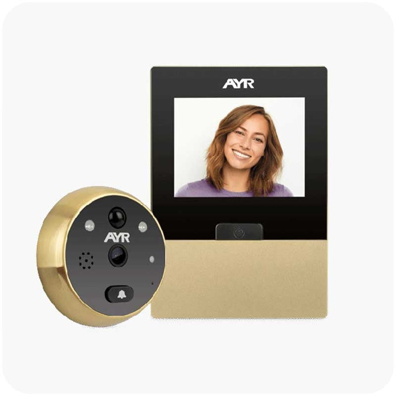 Mirilla Digital Pantalla 2,8' WiFi+Móvil -Latón- — AYR