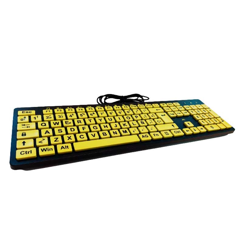 Teclado Ordenador Teclas Grandes Alto Contraste — Bienestar Senior