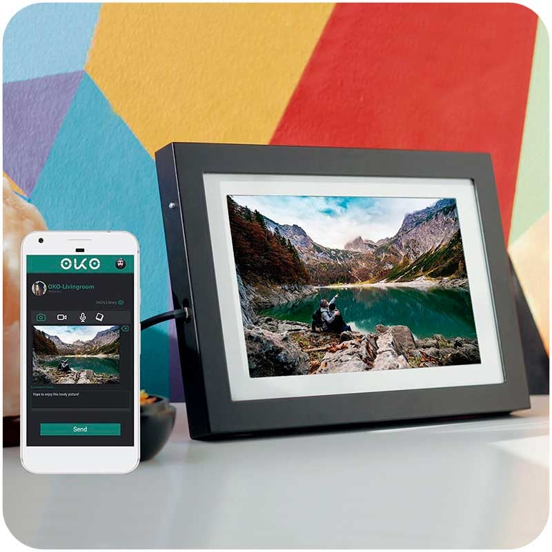 Marco de Fotos/Videos Conexión App y Nube — OKO