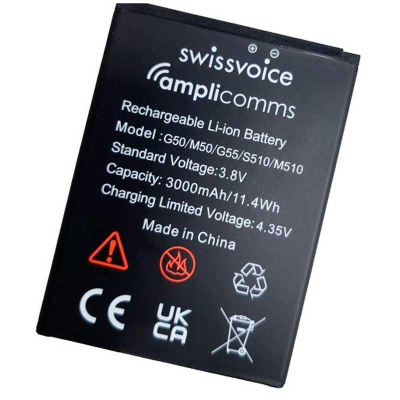 Batería Telefono Móvil Tactil Swissvoice G50 / S510 y Amplicomms M50 / M510