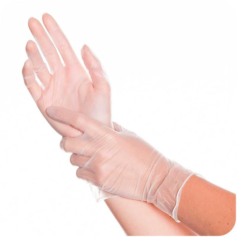 Guantes Vinilo Translúcidos S/Polvo 4,5Gr. (100uds.) — Bienestar Senior