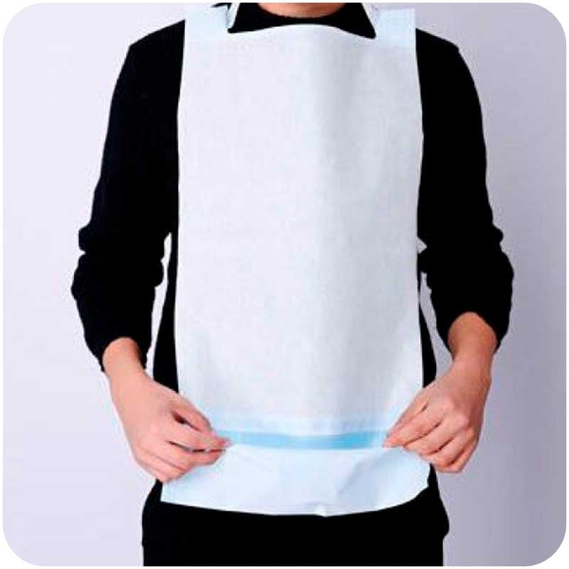 Babero Desechable Con Bolsillo 'Un Solo Uso' (125u.) — Bienestar Senior