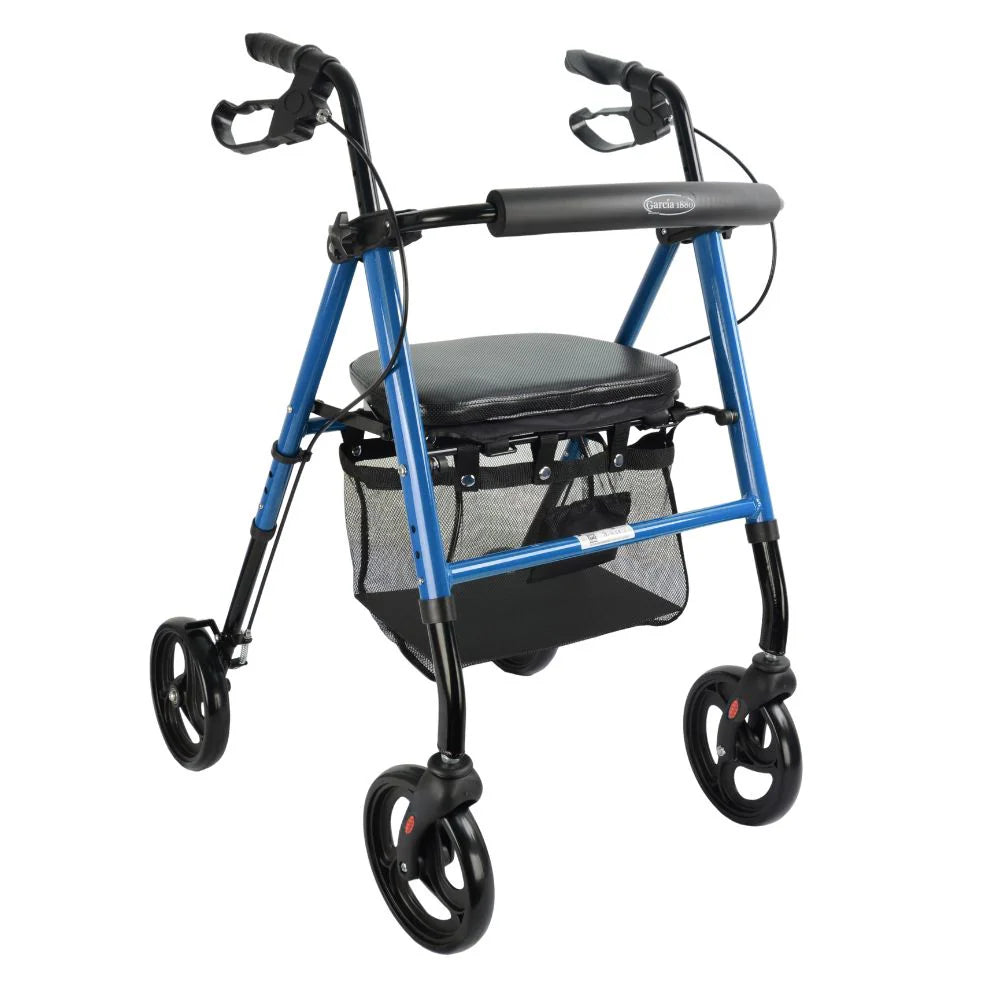 Rollator Alum. con Asiento Regulable en Altura (azul)