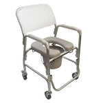 Silla con Inodoro de Aluminio con Ruedas