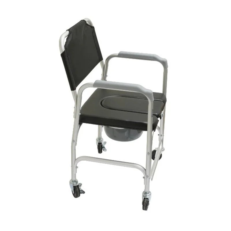 Silla con Inodoro y Ruedas de Aluminio