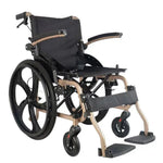 Silla de Ruedas de Alum. Autopropulsable, B. Abatibles, Gold