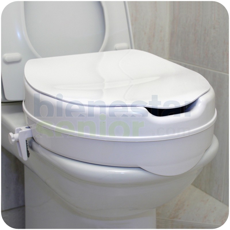 Excremento Inocencia Sedante Asiento Elevador WC Standard con Tapa (5cm.) | Productos para mayores |  Bienestar Senior