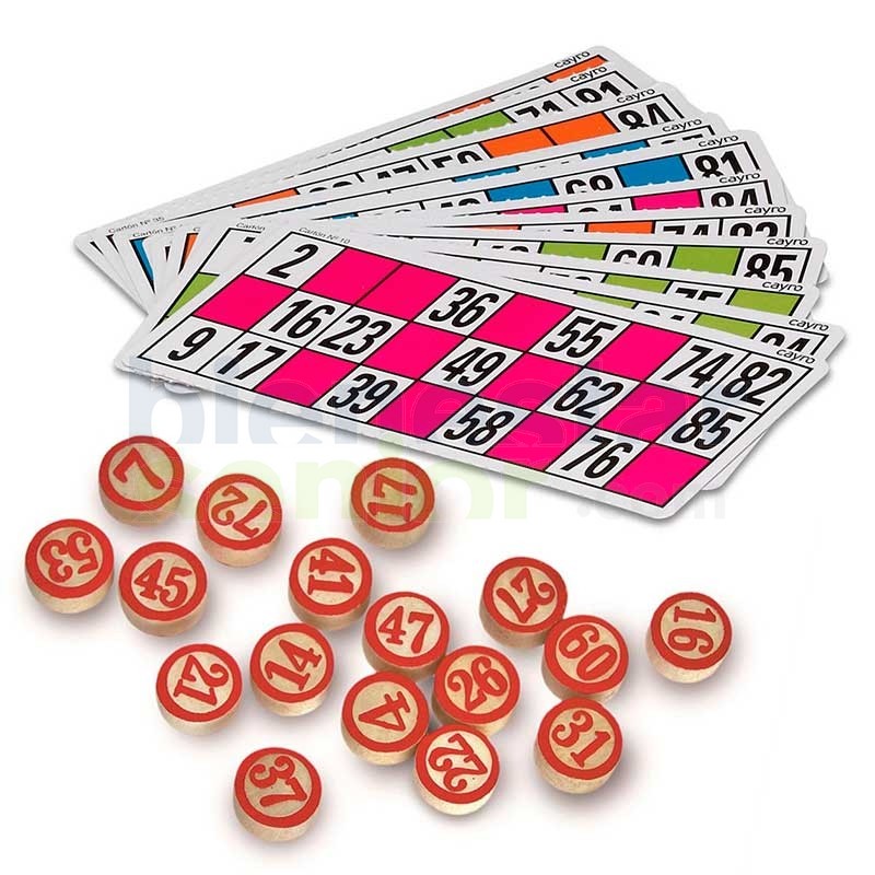 Pack de Cartones y Fichas para Lotería / Bingo Gran Tamaño