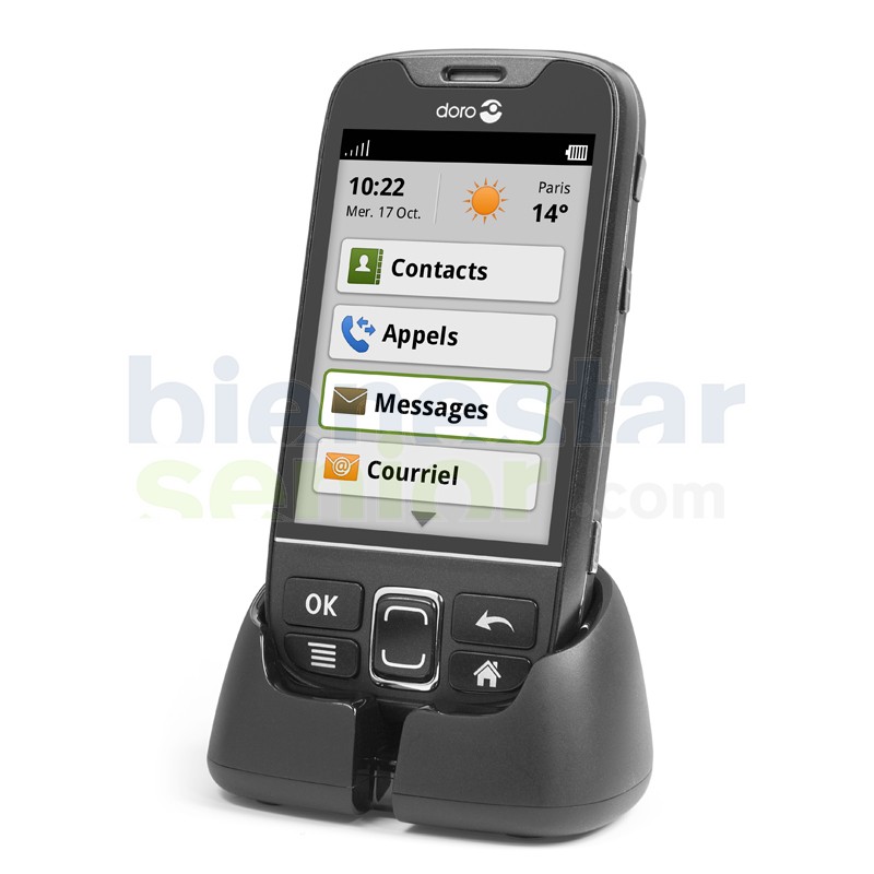 Doro PhoneEasy 740 - Teléfono Móvil Táctil Lectura Fácil
