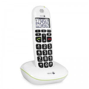 Doro PhoneEasy 110 - Teléfono Inalámbrico Teclas Parlantes -Blanco-